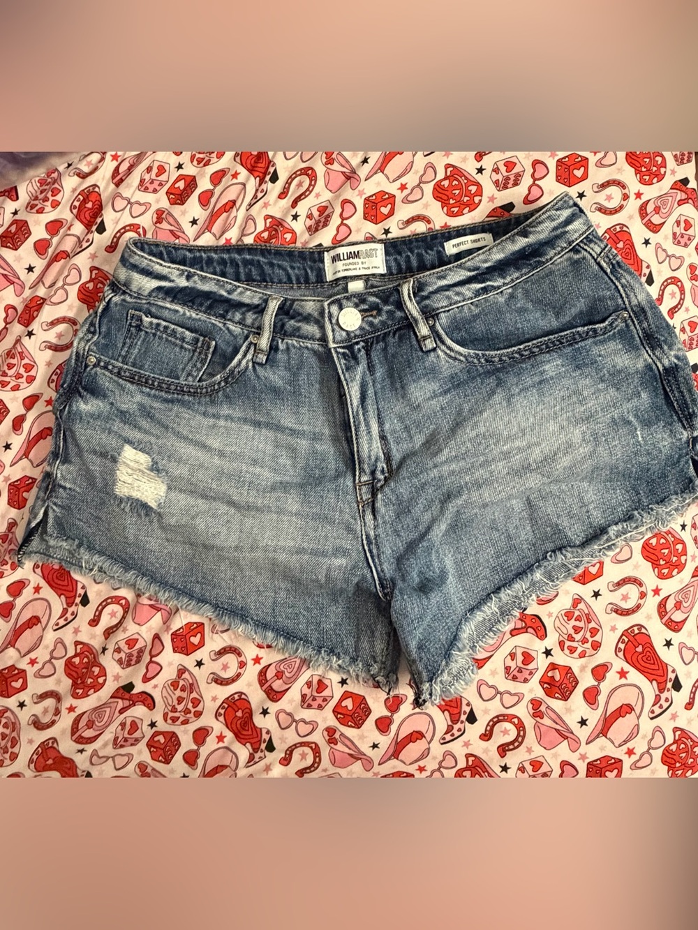 William Rast Perfect Shorts Women’s Size 29 Blue Denim Light Wash Mid Rise